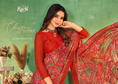 STAR CHIFFON 115TH EDITION  BY RUCHI STAR CHIFFON SAREE MANUFACTURER IN INDIA